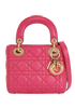 Mini Lady Dior, &pound;2,500, Handbags, Pink, Leather, Front view